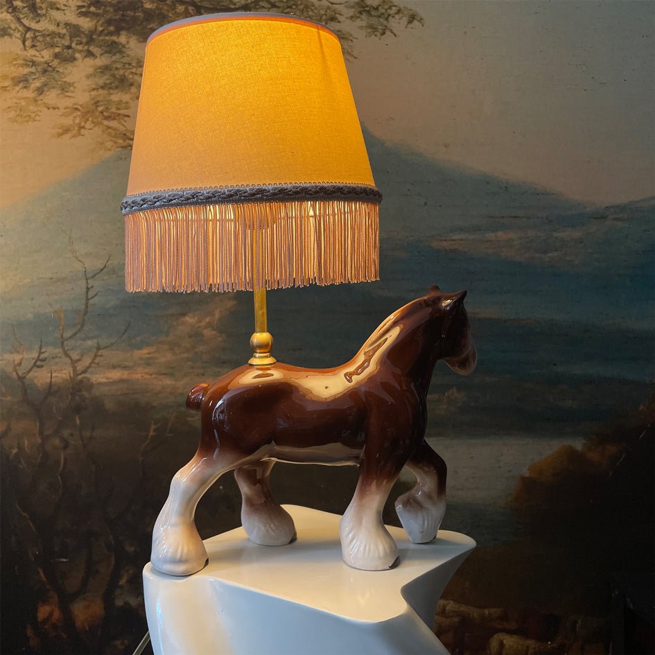 Vintage Decoratieve Keramiek Lamp Paard - t.i.p. Lights - SuperMatique