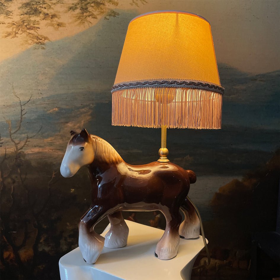 Vintage Decoratieve Keramiek Lamp Paard - t.i.p. Lights - SuperMatique