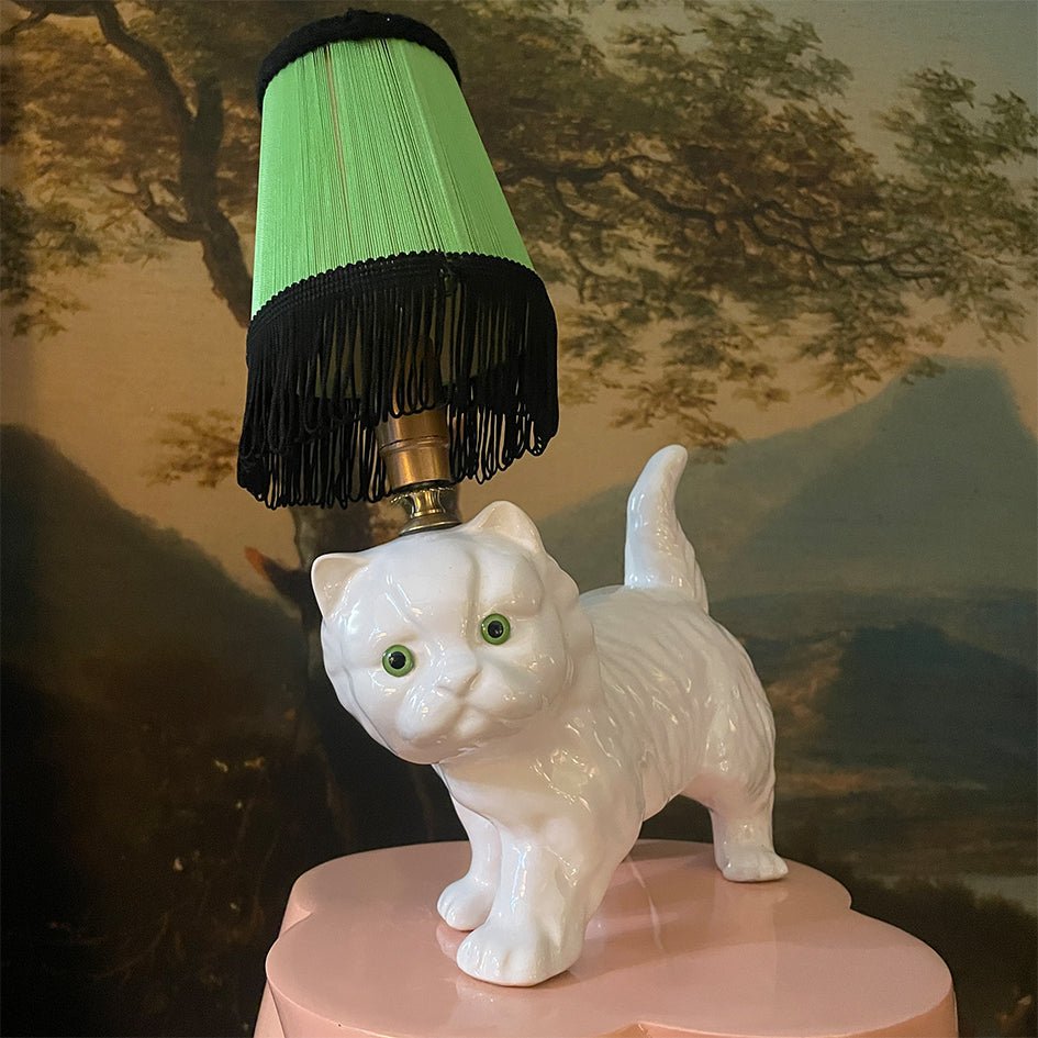 Vintage Decoratieve Lamp Wit Poesje - t.i.p. Lights - SuperMatique