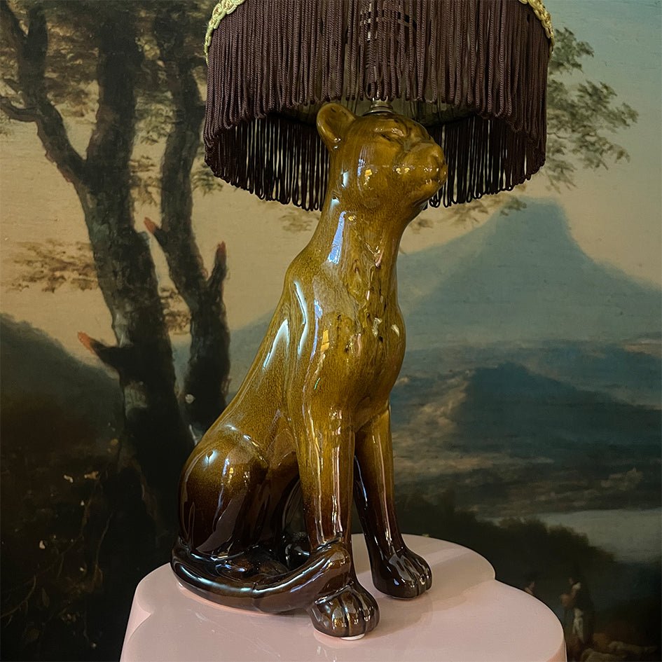 Vintage Keramiek Dierenlamp Panter - t.i.p. Lights - SuperMatique