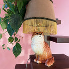 Vintage Keramiek Dierenlamp Rood - Witte Kat - t.i.p. Lights - SuperMatique