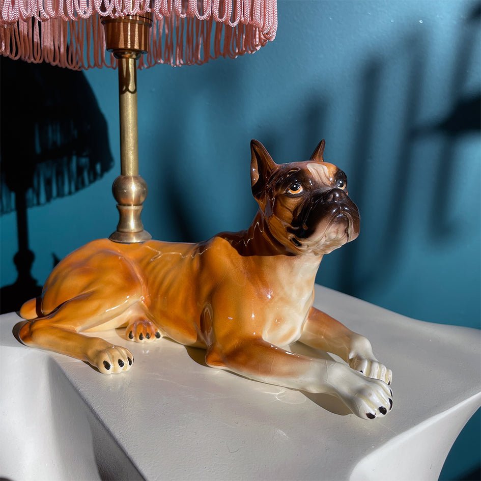 Vintage Keramieken Boxer Hond Tafellamp - t.i.p. Lights - SuperMatique