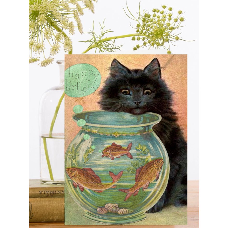 Wenskaart Fishbowl 'Happy Birthday' - Madame Treacle - SuperMatique