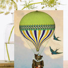 Wenskaart 'Green Hot Air Balloon' - Madame Treacle - SuperMatique