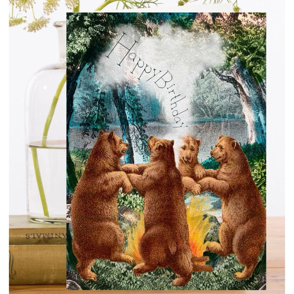 Wenskaart Happy Birthday 'Dancing Bears' - Madame Treacle - SuperMatique