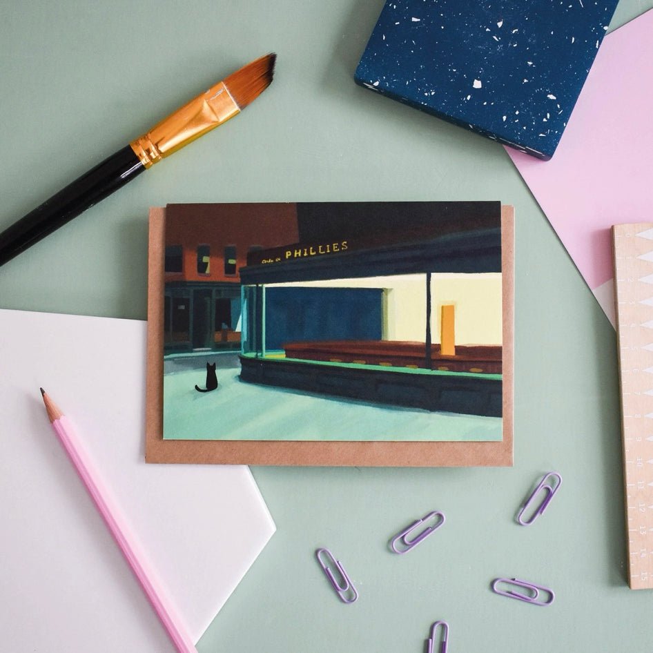 Wenskaart Hoppurr 'Felines at Night' - Niaski - SuperMatique