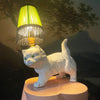 Afbeelding van vintage keramiek lamp in vorm van een wit poesje t.i.p. lights - SuperMatique