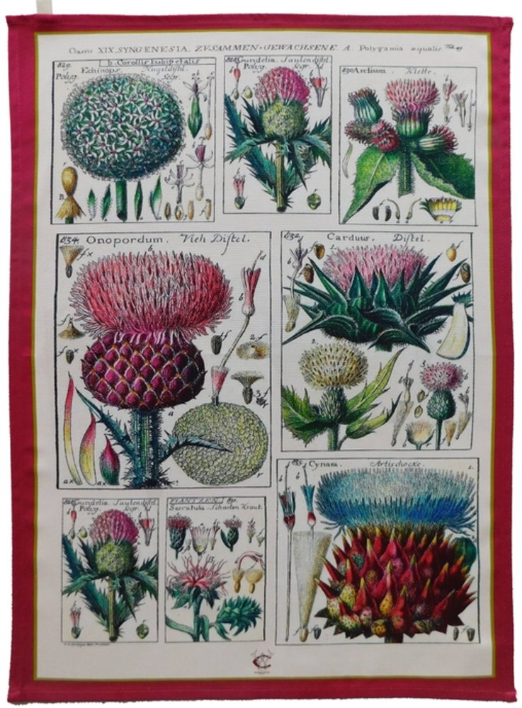 Antieke Distel Print Theedoek - SuperMatique