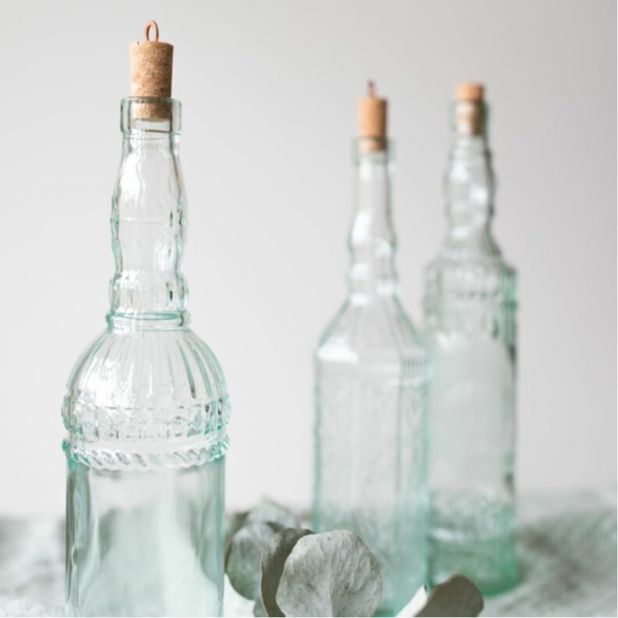 Assisi glazen fles met kurk - SuperMatique