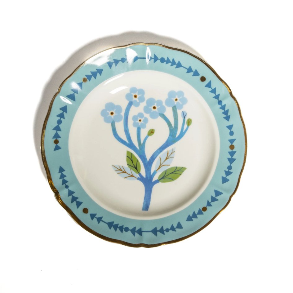 Bitossi Home Botanica Blue Floral Bordje - SuperMatique