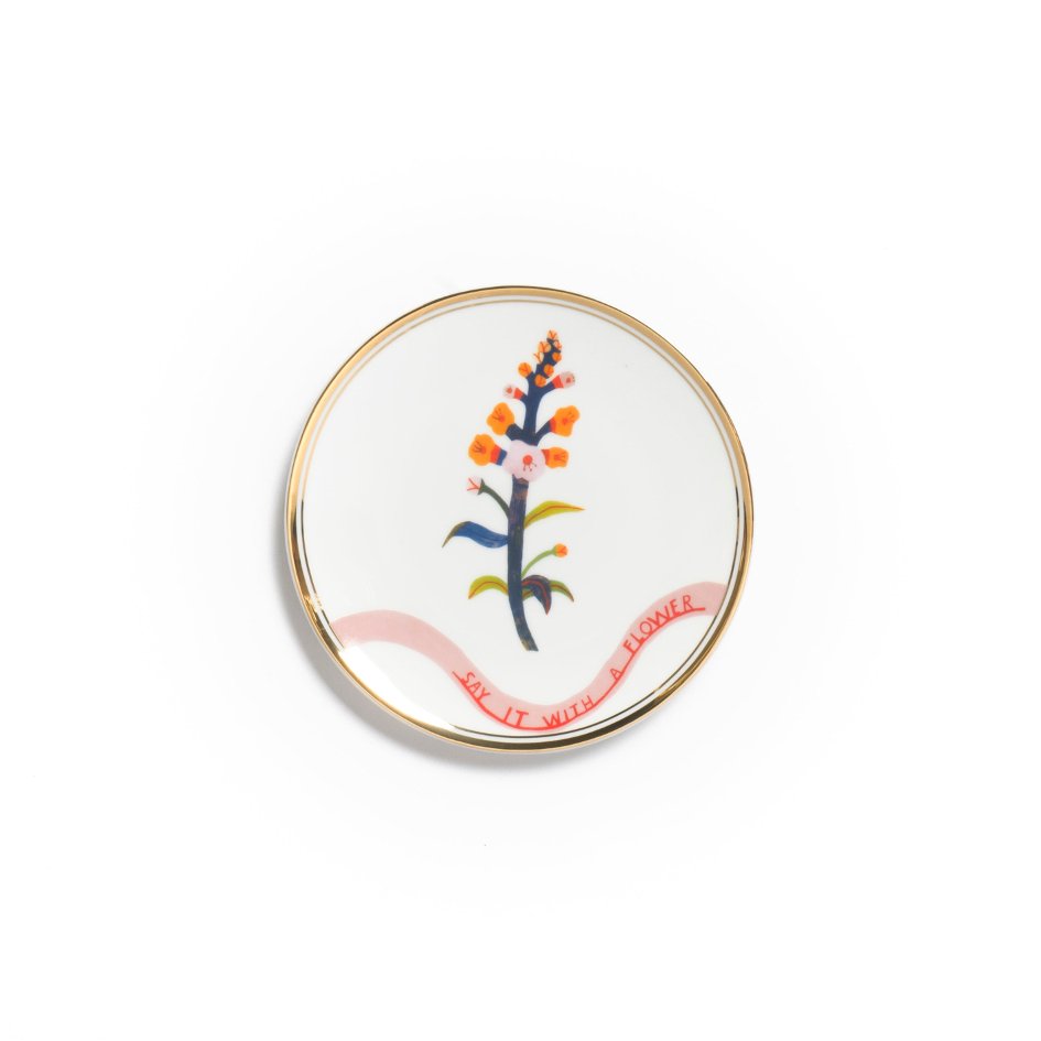 Bitossi Home Botanica Orange Floral Bordje - SuperMatique