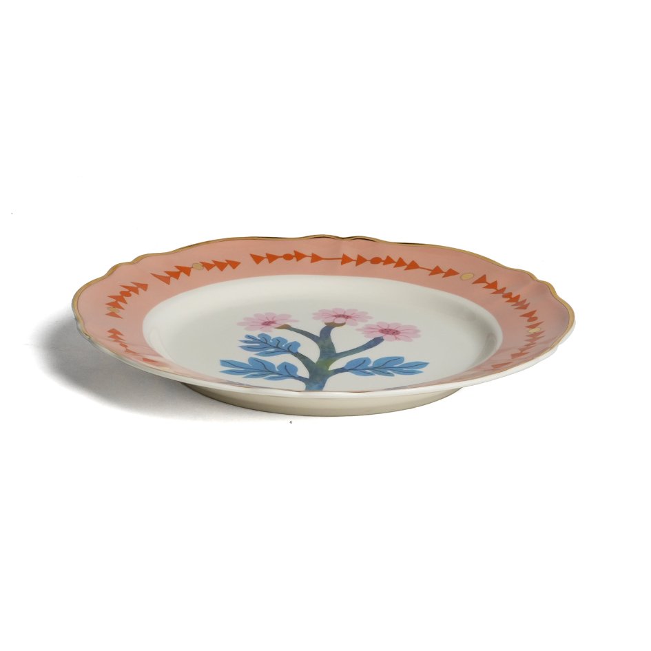 Bitossi Home Botanica Peach Floral Diner Bord - SuperMatique