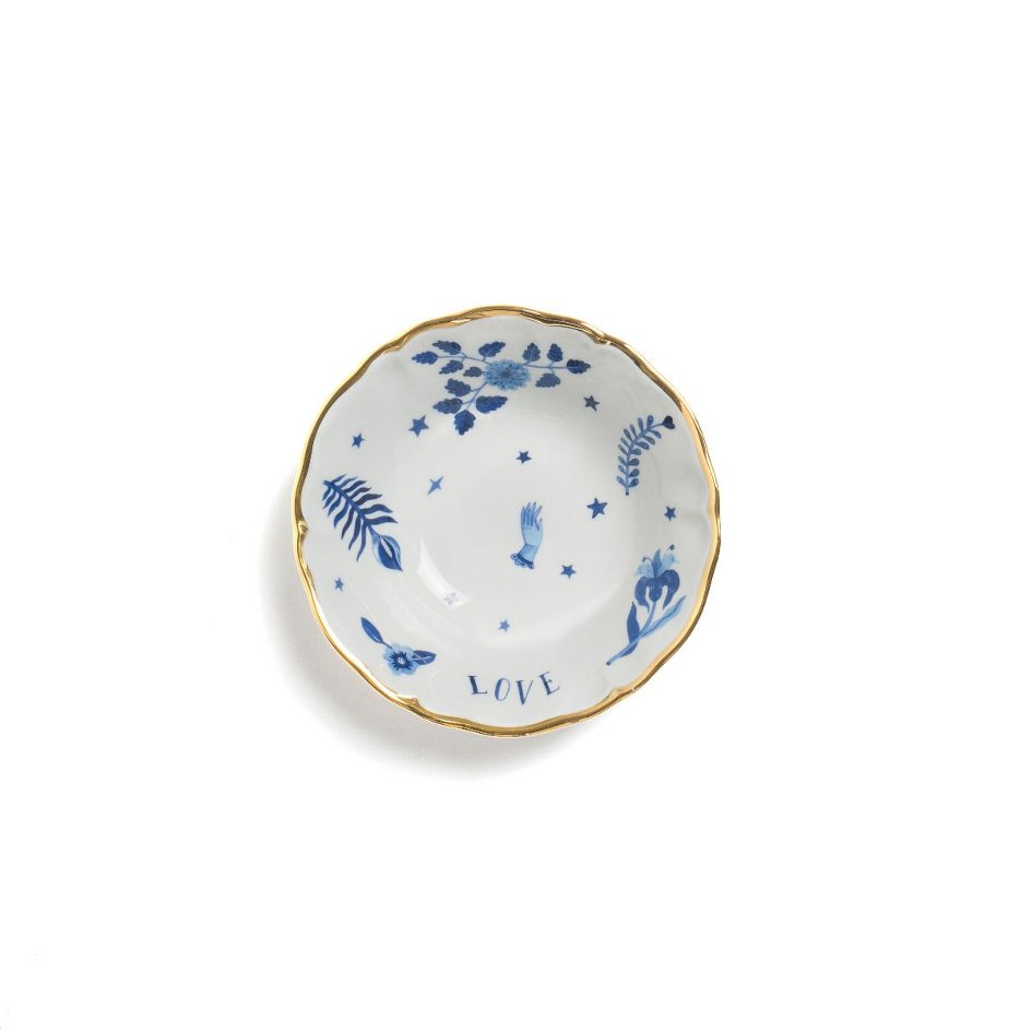 Bitossi Home Funky Table Blauw Bloemen schaaltje - SuperMatique