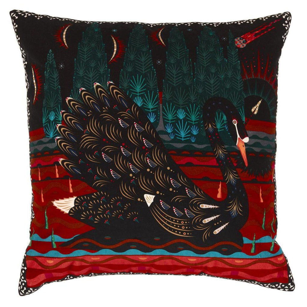 Black Swan velvet sierkussen - SuperMatique