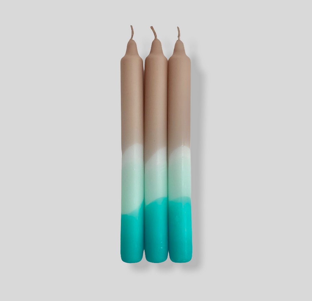 Dip Dye Neon Coconut Waterfall kaars - SuperMatique