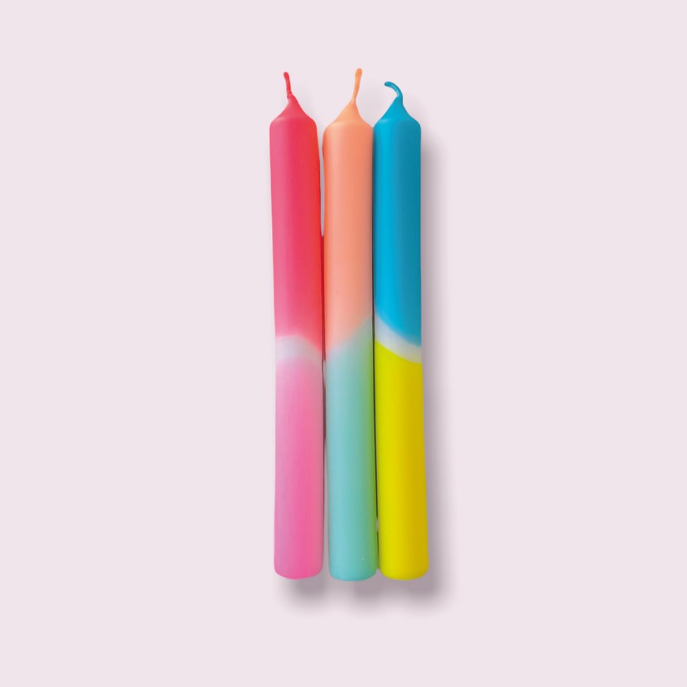 Dip Dye Neon Lovin´South Beach kaars - SuperMatique