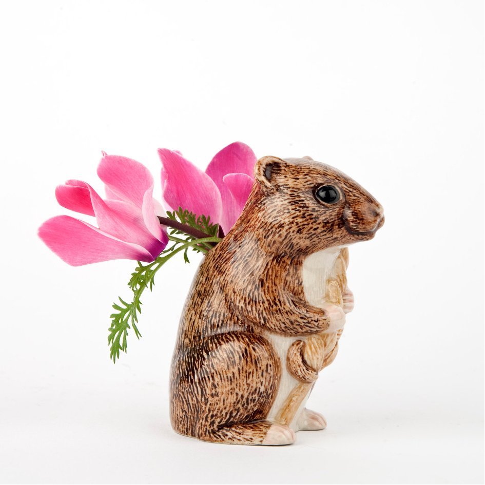 Dwergmuis klein bloemenvaasje Quail Ceramics - SuperMatique