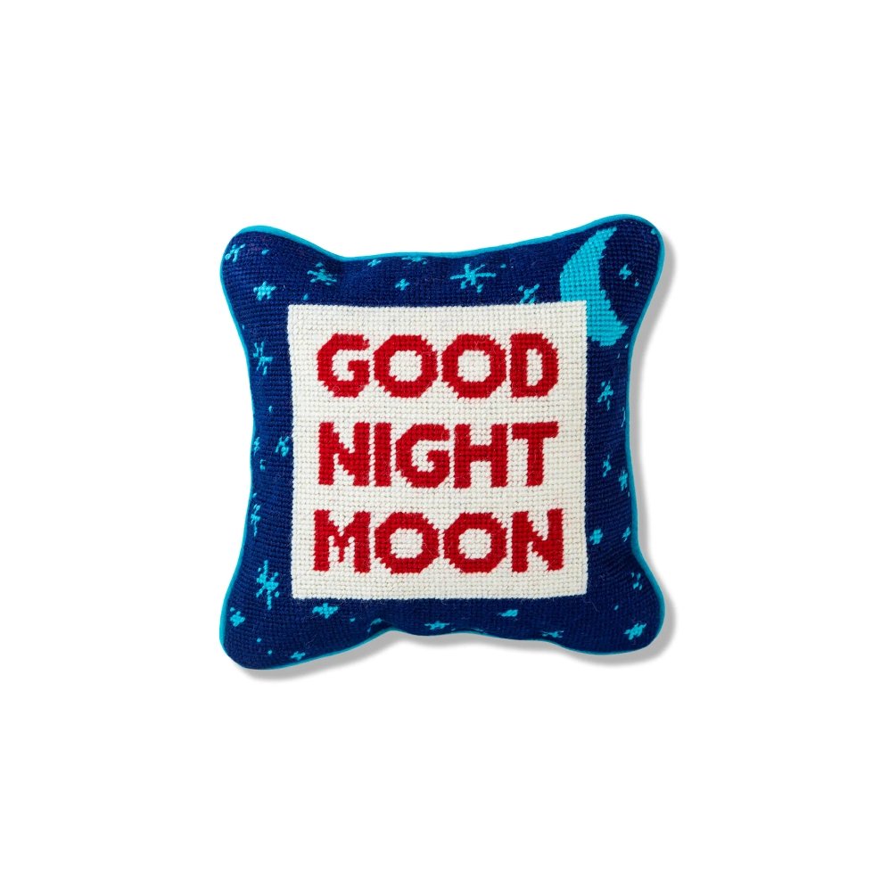 Good Night Moon handgeborduurd kussen - SuperMatique