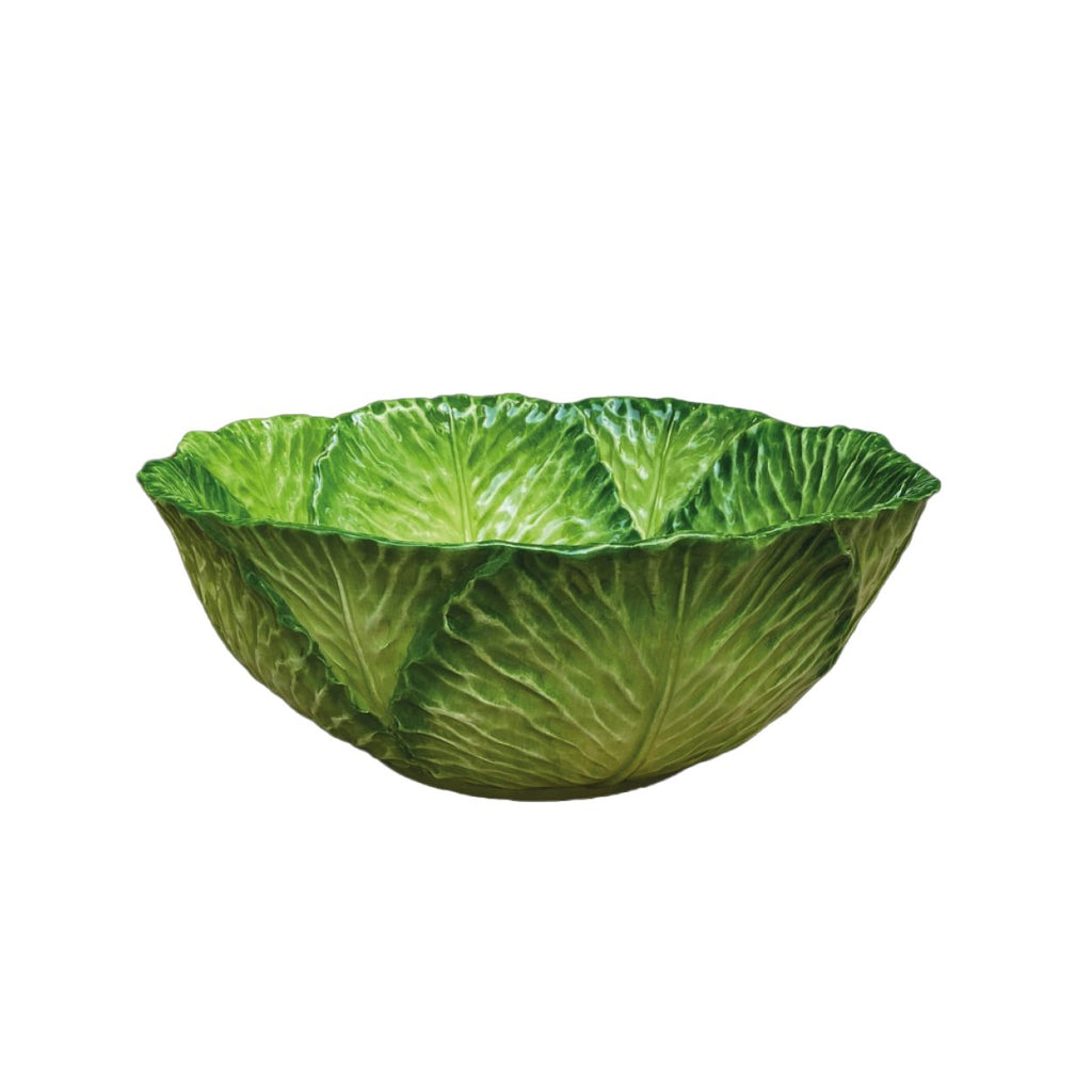 Groene Kool Aardewerk salade schaal - SuperMatique