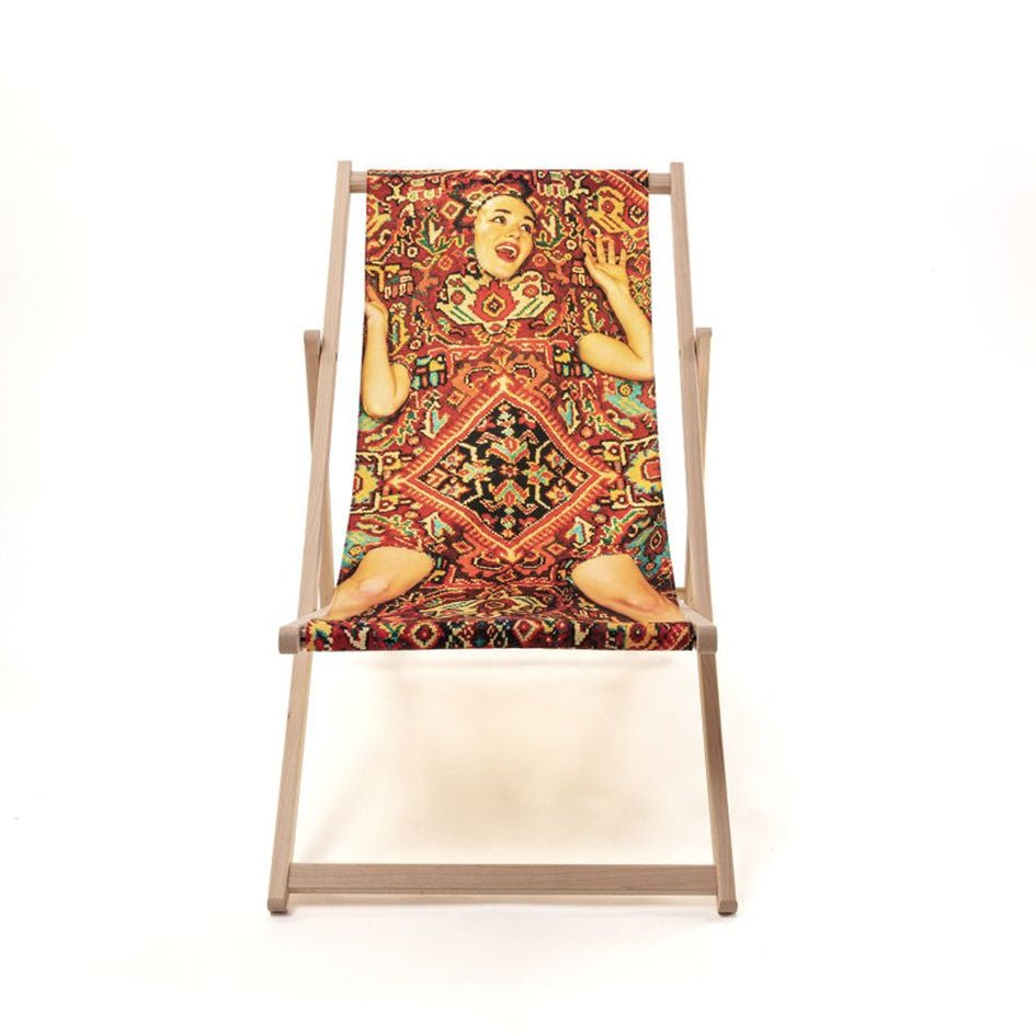 Ligstoel Deck Chair Lady on Carpet Seletti - SuperMatique