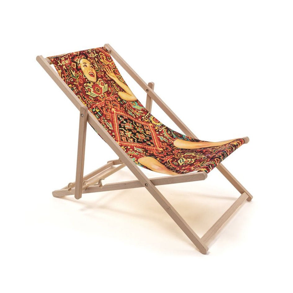 Ligstoel Deck Chair Lady on Carpet Seletti - SuperMatique