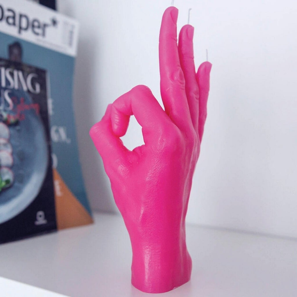 OK Candle Hand pink - SuperMatique