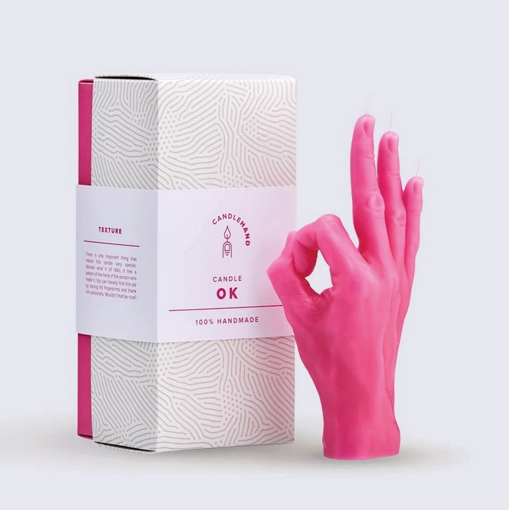 OK Candle Hand pink - SuperMatique