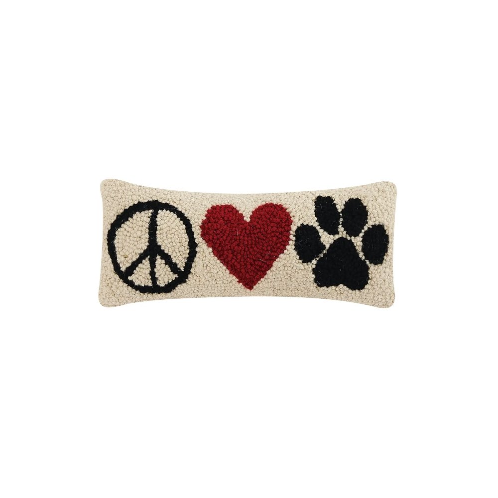 Peace hart poot handgeknoopt kussen - SuperMatique