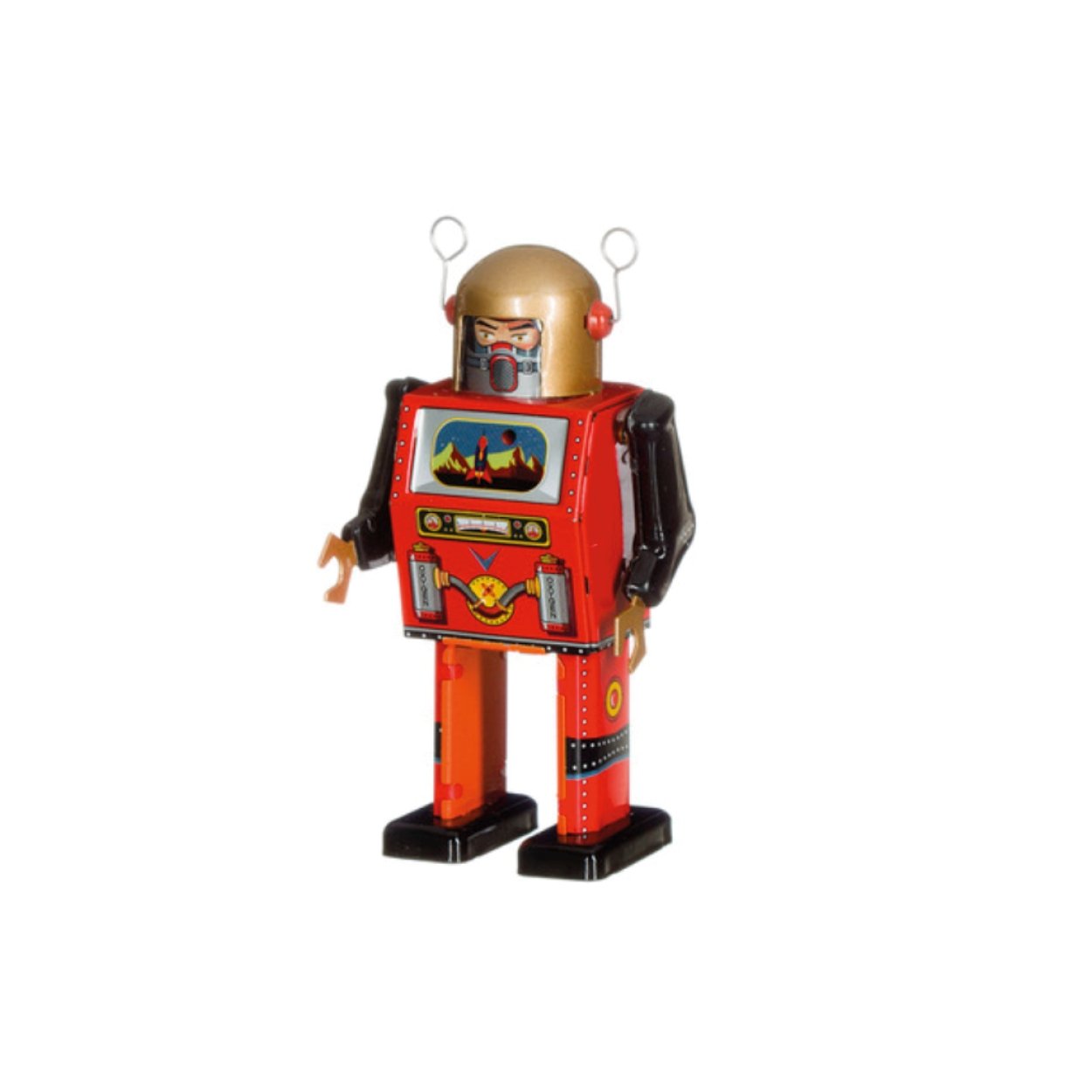 Robot TV Spaceman met gouden helm - SuperMatique