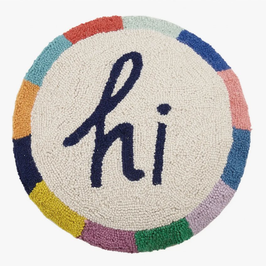 Rond Hi handgeknoopt kussen - SuperMatique