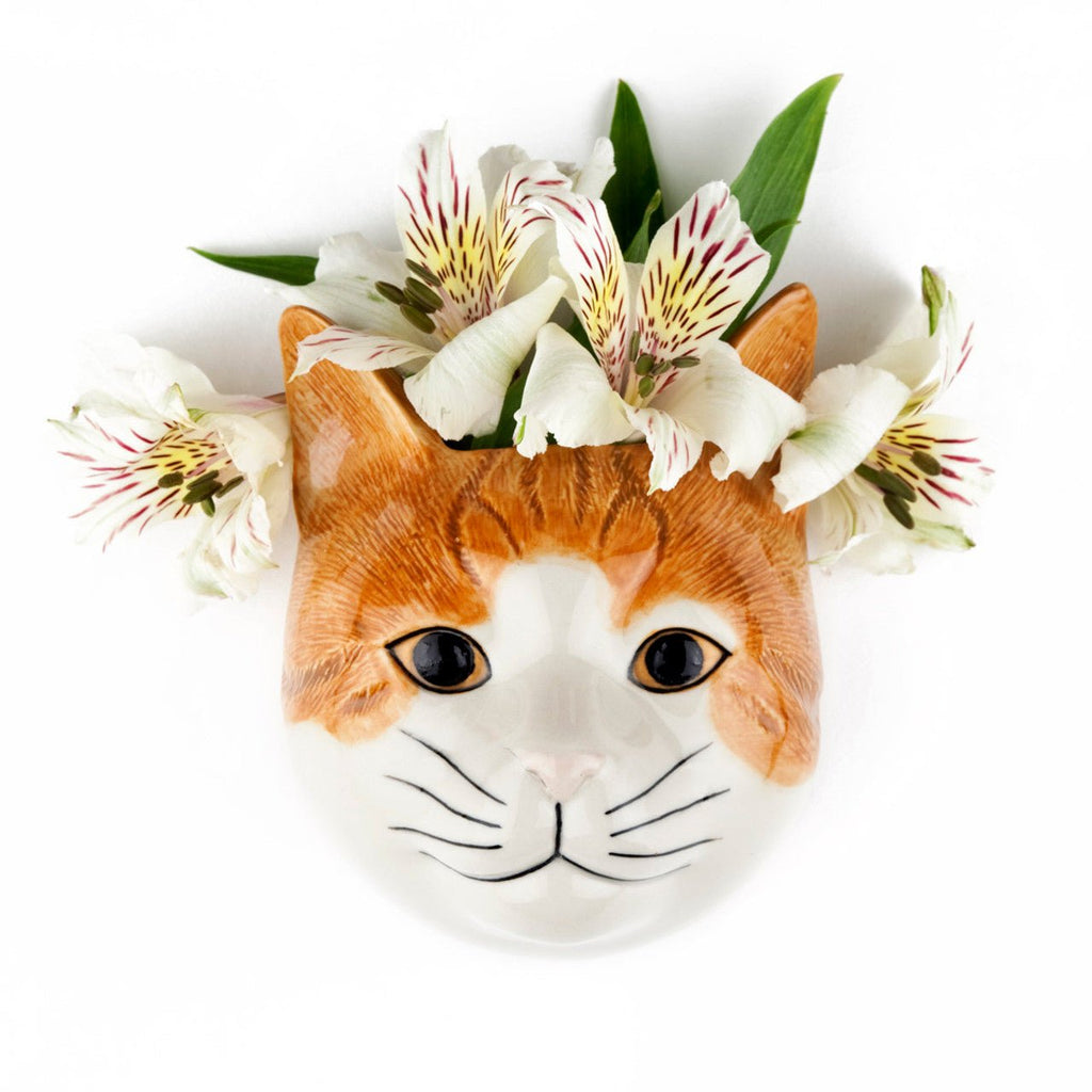 Rood met wit Kat Squash Wandvaas Quail Ceramics - SuperMatique