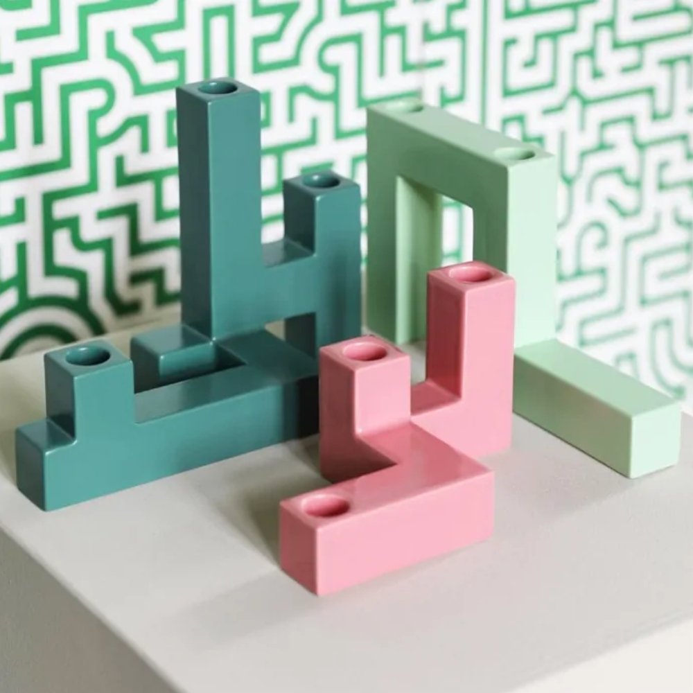 Roze Tube Kandelaar &Klevering - SuperMatique