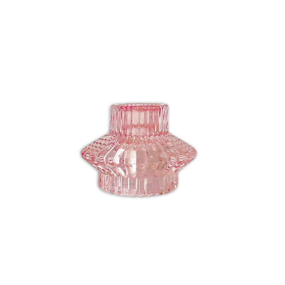 Spectacula kandelaar roze glas - SuperMatique
