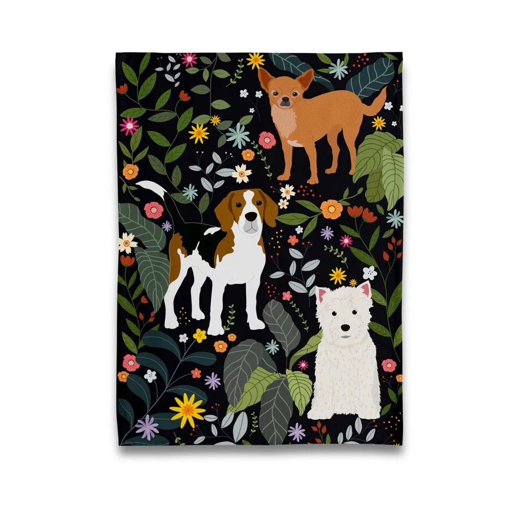 Theedoek met honden print - SuperMatique