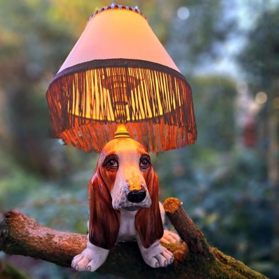 Vintage Decorative Lamp Basset Dog - SuperMatique