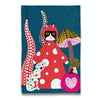 'Yayoi Kusama' Kusameow met Polka Dot Dog theedoek - SuperMatique